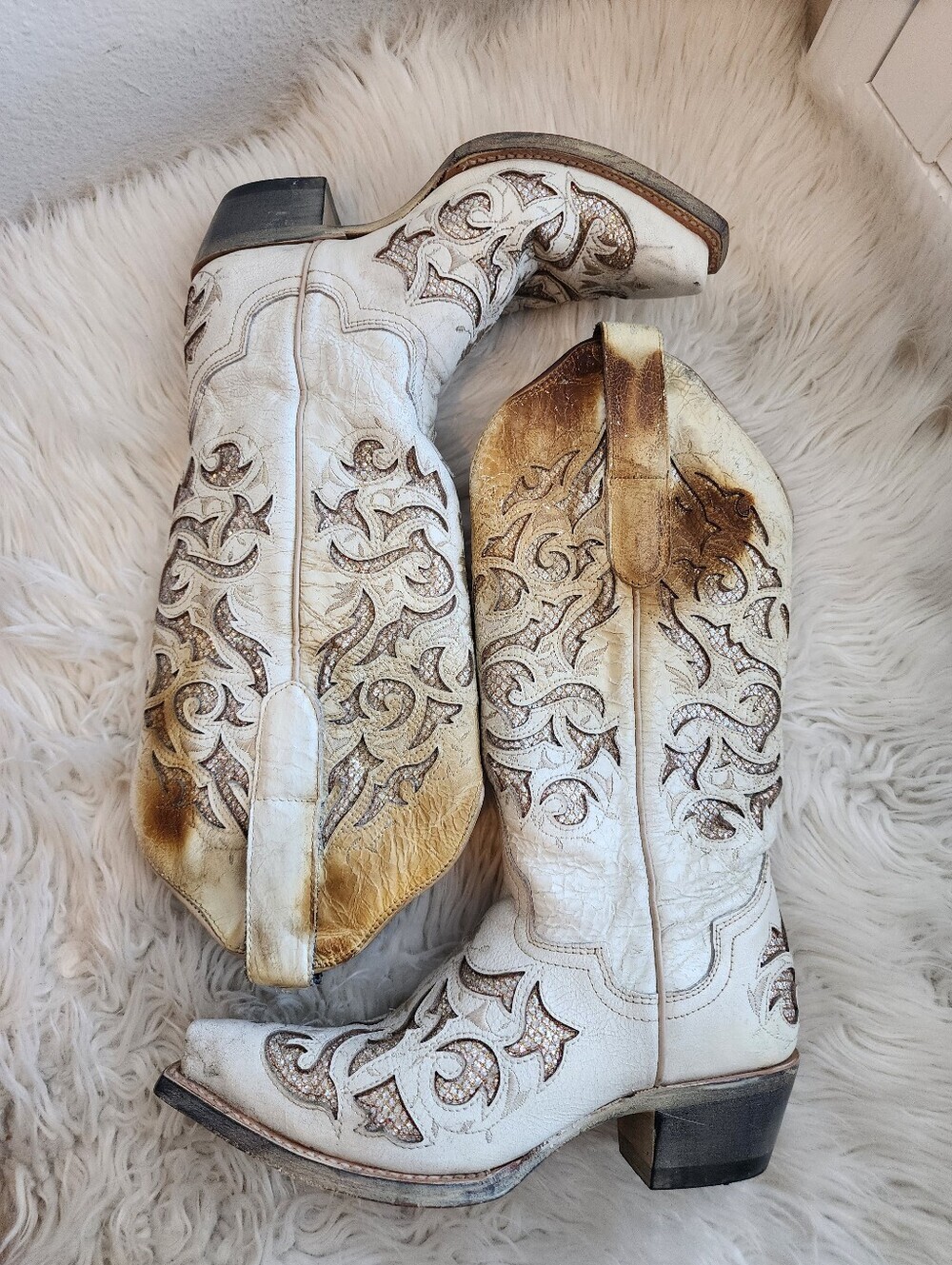 J.B DILLON RESERVED GLITTER COWGIRL BOOTS EXCELLENT COND. SIZE 5C - Picture 5 of 17